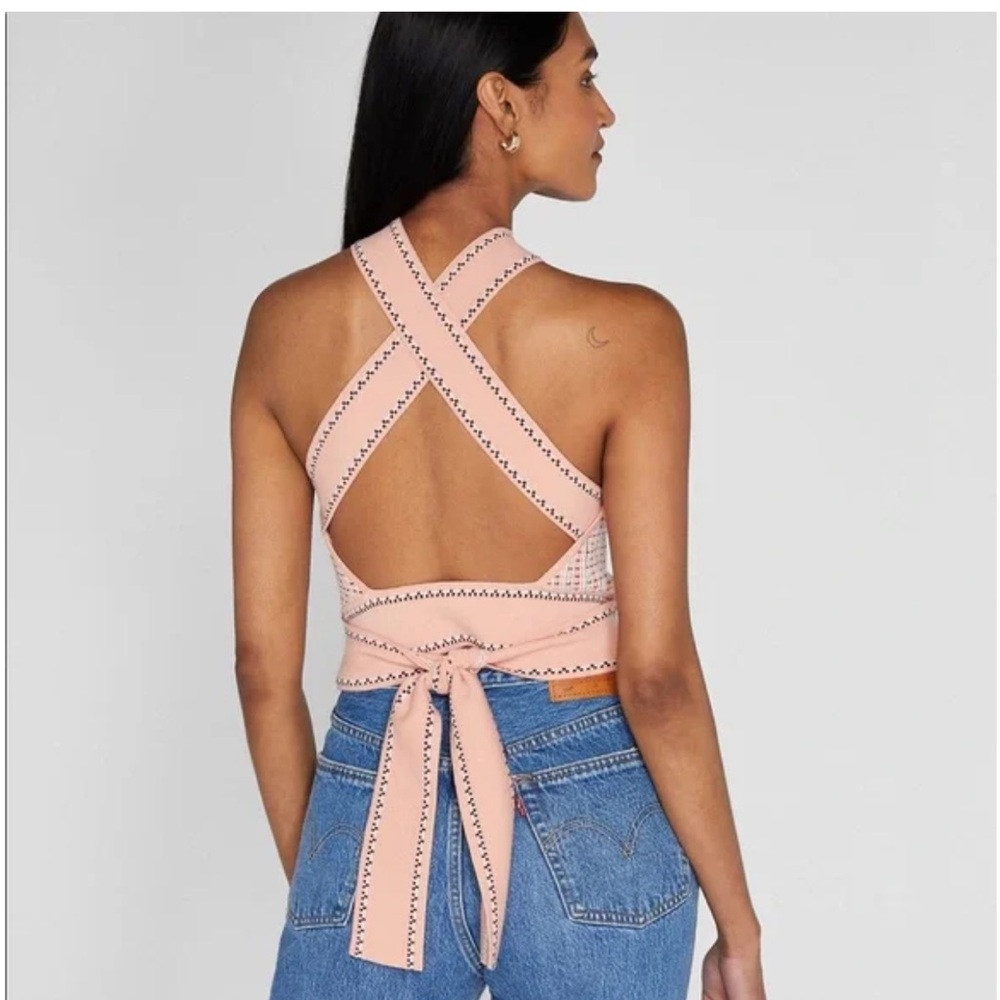 Club Monaco Raeni Halter Top in Pink - Picture 2 of 5
